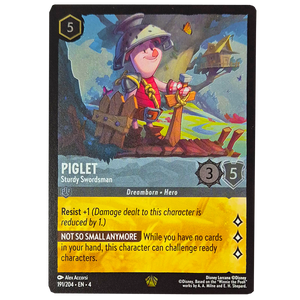 Disney Lorcana TCG - Piglet Sturdy Swordsman - 191/204 - Cold Foil