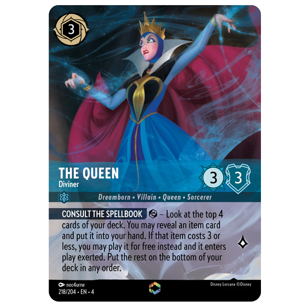 Disney Lorcana TCG - The Queen Diviner - 218/204 - Enchanted