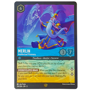 Disney Lorcana TCG - Merlin Intellectual Visionary - 159/204 - Cold Foil