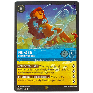 Disney Lorcana TCG - Mufasa Ruler of Pride Rock - 150/204 - Cold Foil