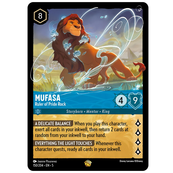 Disney Lorcana TCG - Mufasa Ruler of Pride Rock - 150/204