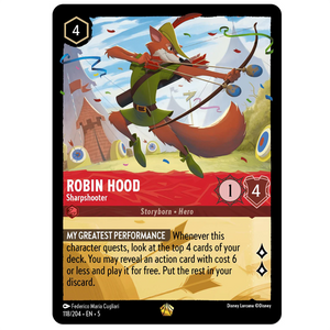 Disney Lorcana TCG - Robin Hood Sharpshooter - 118/204