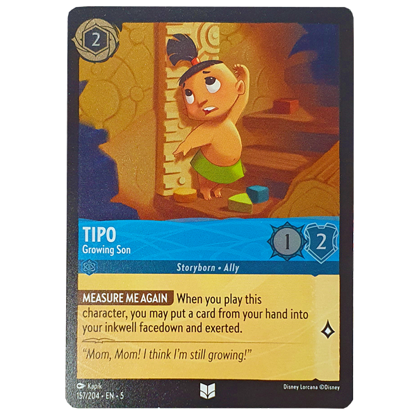 Disney Lorcana TCG - Tipo Growing Son - 157/204 - Cold Foil