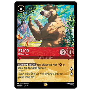 Disney Lorcana TCG - Baloo Ol' Iron Paws - 142/204