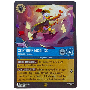 Disney Lorcana TCG - Scrooge McDuck Resourceful Miser - 154/204 - Cold Foil