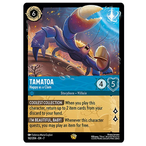 Disney Lorcana TCG - Tamatoa Happy as a Clam - 162/204