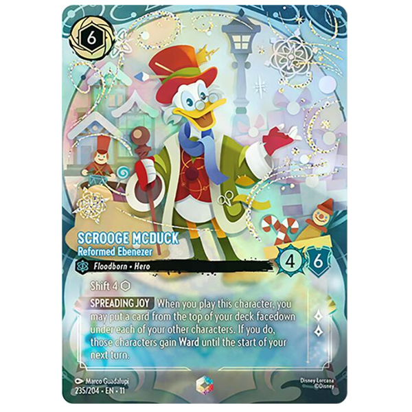 Disney Lorcana TCG - Scrooge McDuck Reformed Ebenezer - 235/204 - Enchanted