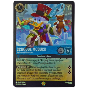 Disney Lorcana TCG - Scrooge McDuck Reformed Ebenezer - 152/204 - Cold Foil