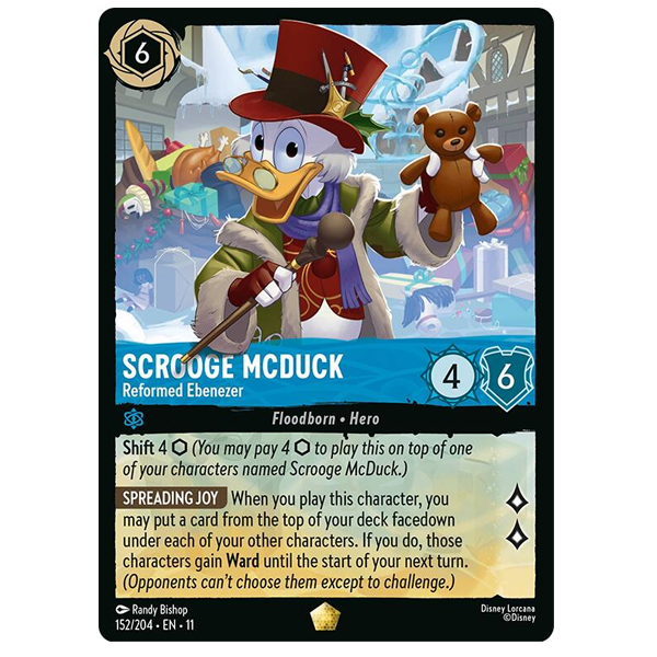 Disney Lorcana TCG - Scrooge McDuck Reformed Ebenezer - 152/204