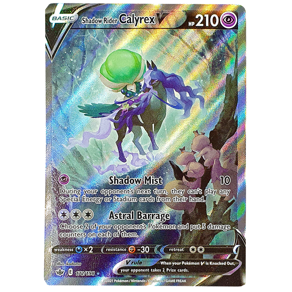 POKÉMON TCG - Shadow Rider Calyrex Alternate Art V Ultra Rare - 172/198