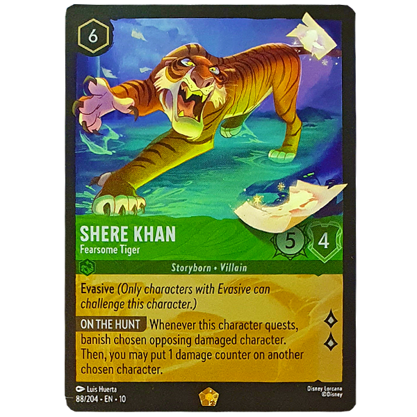 Disney Lorcana TCG - Shere Khan Fearsome Tiger - 88/204 - Cold Foil