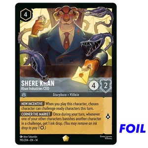 Disney Lorcana TCG - Shere Khan Khan Inustries CEO - 195/204 - Cold Foil