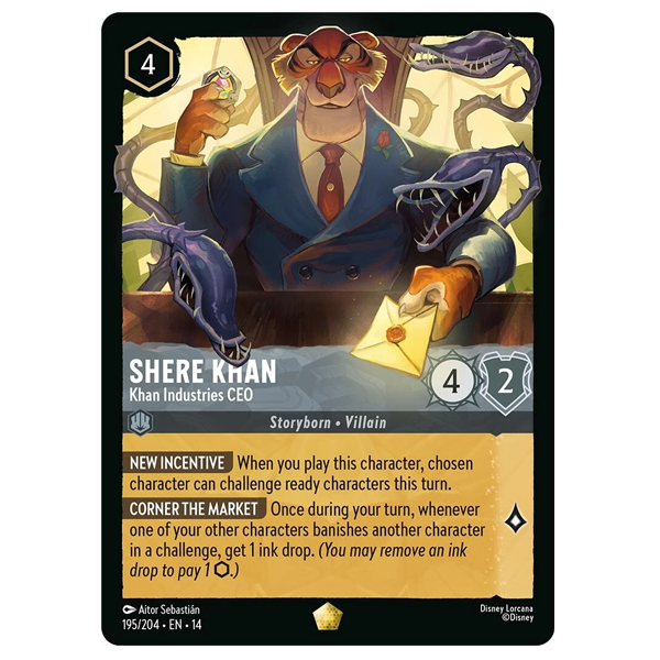 Disney Lorcana TCG - Shere Khan Khan Inustries CEO - 195/204
