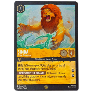 Disney Lorcana TCG - Simba Pride Protector - 20/204 - Legendary - Cold Foil