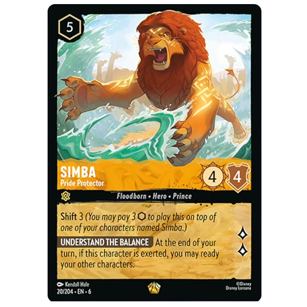 Disney Lorcana TCG - Simba Pride Protector - 20/204 - Legendary