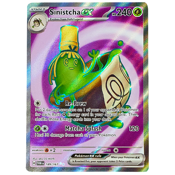 POKÉMON TCG - Sinistcha EX Full Art Secret Rare - 189/167