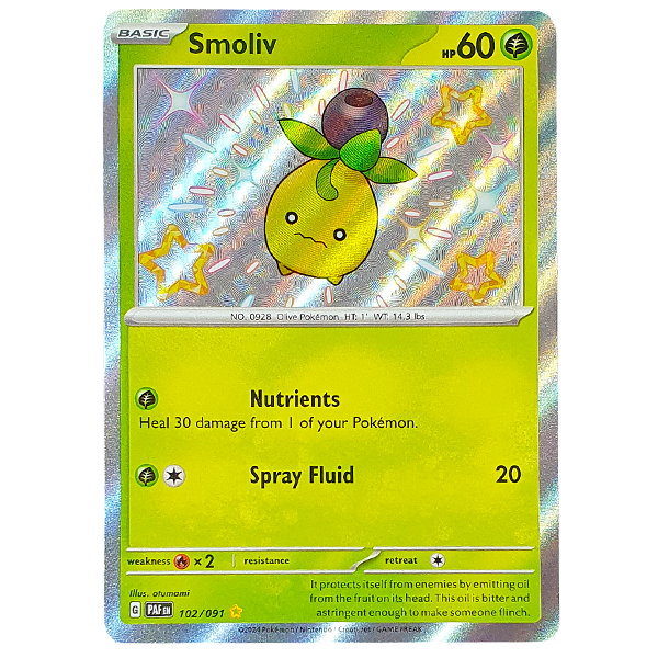 POKÉMON TCG - Smoliv Shiny Rare - 102/091