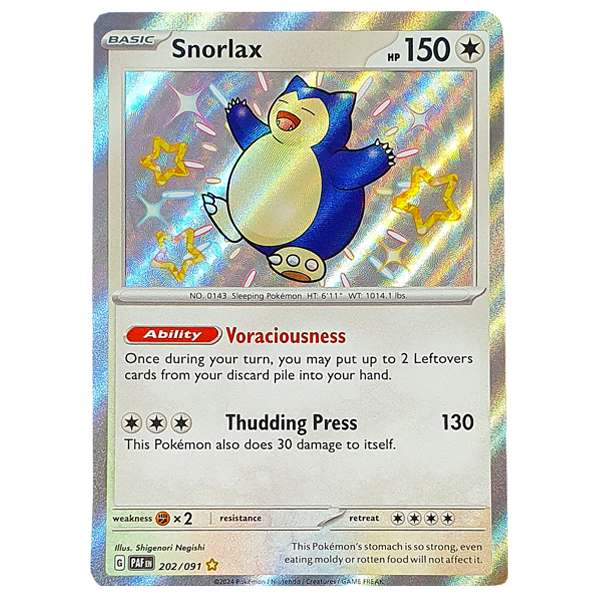 POKÉMON TCG - Snorlax Shiny Rare - 202/091