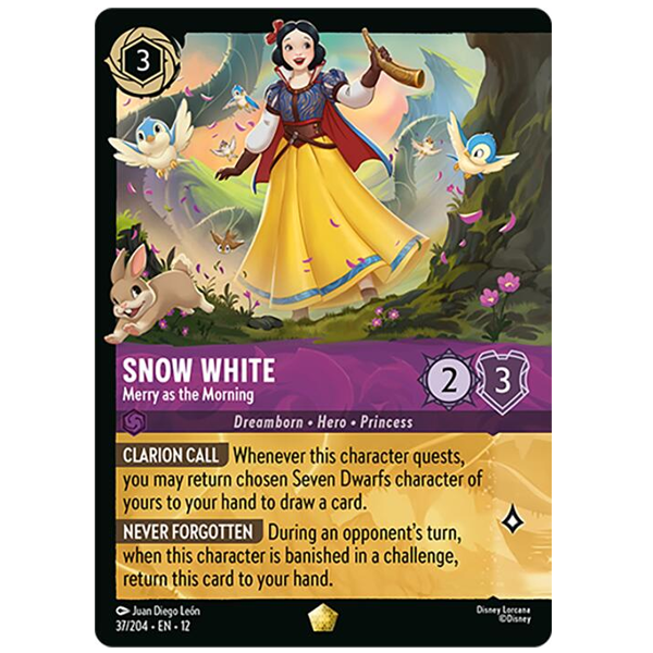 Disney Lorcana TCG - Snow White Merry as the Morning - 37/204 - Cold Foil