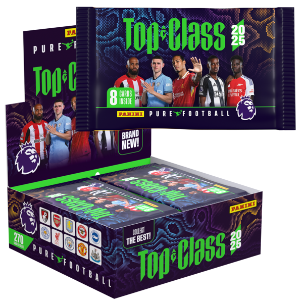 Soccer - 2025 Panini Top Class EPL Pure Football Trading Cards - Booster Pack