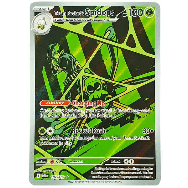 POKÉMON TCG - Team Rocket's Spidops Illustration Rare - 187/182