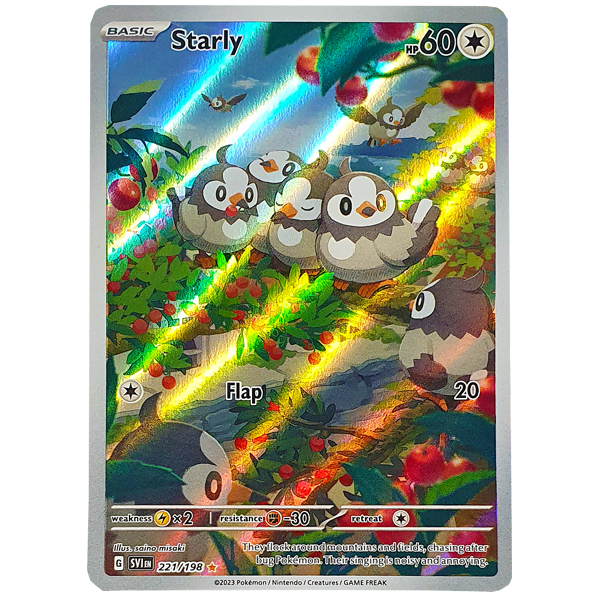 POKÉMON TCG - Starly Illustration Rare - 221/198