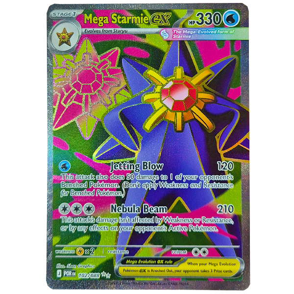POKÉMON TCG - Mega Starmie ex Full Art Ultra Rare - 102/088