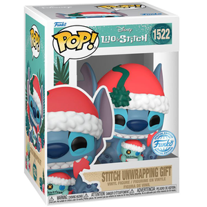 Lilo & Stitch: Holiday - Stitch Unwrapping Gift Exclusive Pop! Vinyl Figure