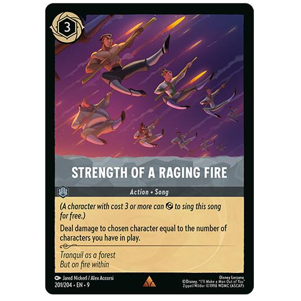 Disney Lorcana TCG - Strength of Raging Fire - 201/204