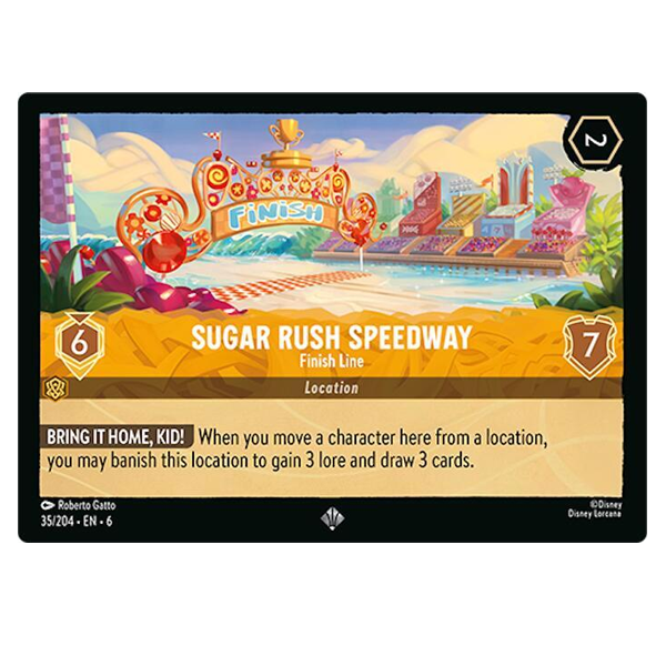 Disney Lorcana TCG - Sugar Rush Speedway Finish Line - 35/204 - Super Rare