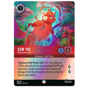 Disney Lorcana TCG - Sun Yee Red Panda Spirit - 218/207 - Epic