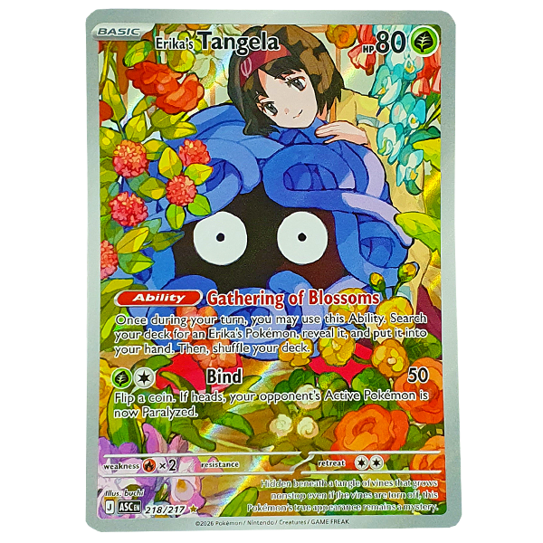 POKÉMON TCG - Erika's Tangela Illustration Rare - 218/217