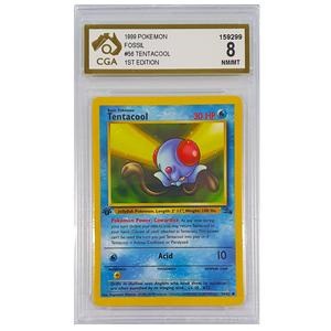 POKÉMON TCG - Tentacool Common 1st Edition - 56/62 - CGA Graded 8