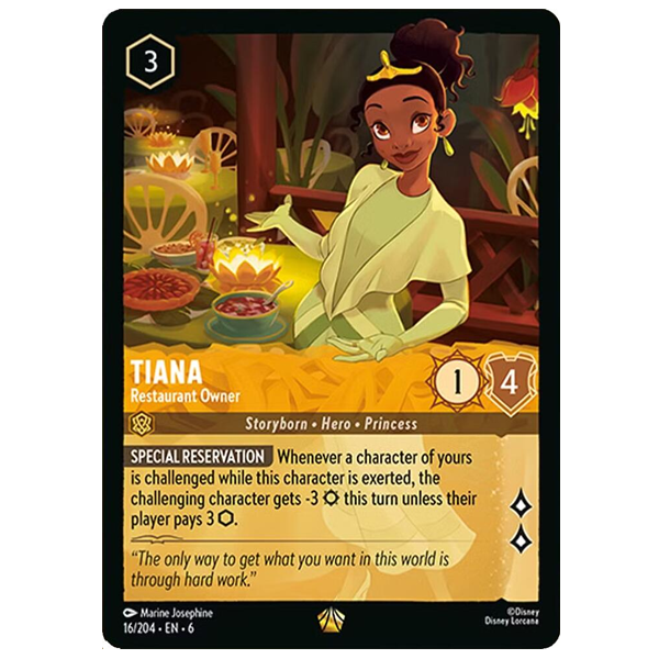 Disney Lorcana TCG - Tiana Restaurant Owner - 16/204 - Legendary