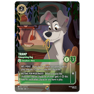 Disney Lorcana TCG - Tramp Enterprising Dog - 212/204 - Enchanted