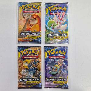 POKÉMON TCG - Sun & Moon Unbroken Bonds - Sealed Booster Packs Art Set (Set of 4 Packs)