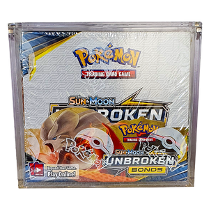 POKMON TCG - Sun & Moon Unbroken Bonds - Sealed Booster Box in Acryli Hero Stash POKMON TCG - Sun & Moon Unbroken Bonds - Sealed Booster Box in Acryli Hero Stash