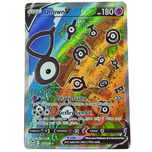 POKÉMON TCG - Unown V Full Art Ultra Rare - 177/195