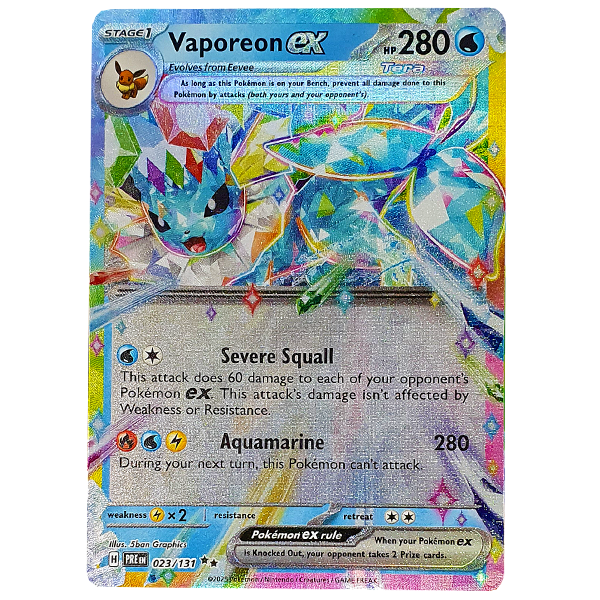 POKÉMON TCG - Vaporeon EX Ultra Rare - 023/131