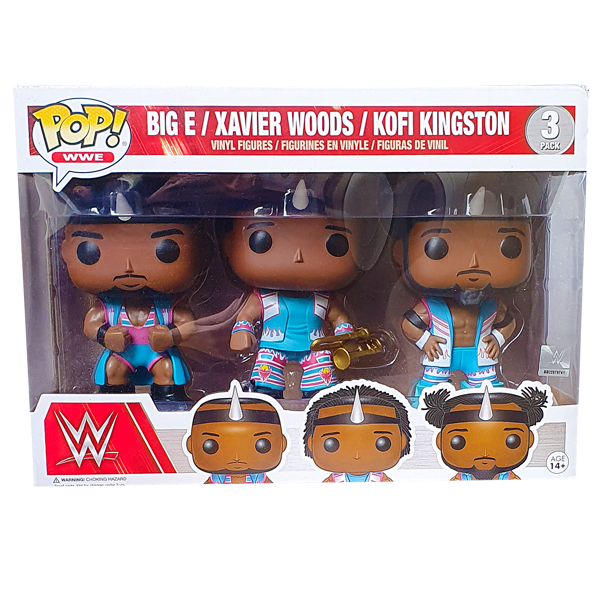WWE - Big E / Xavier Woods / Kofi Kingston US Exclusive Pop! Vinyl Figure 3-Pack