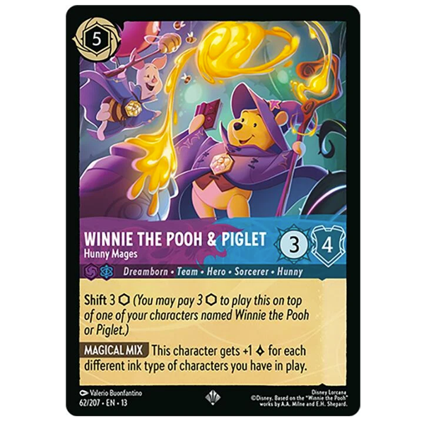 Disney Lorcana TCG - Winnie the Pooh & Piglet Hunny Mages - 62/204