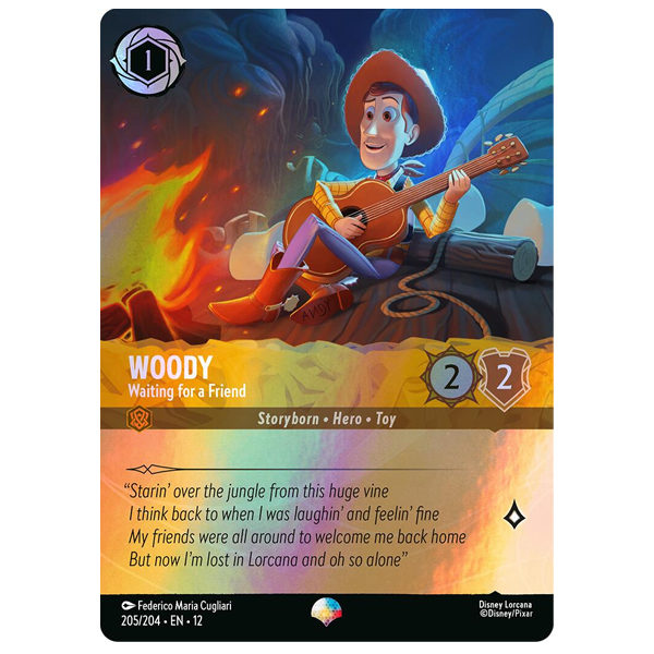 Disney Lorcana TCG - Woody Waiting for a Friend - 205/204 - Epic