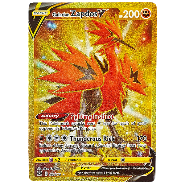 POKÉMON TCG - Galarian Zapdos Secret Rare - 182/172