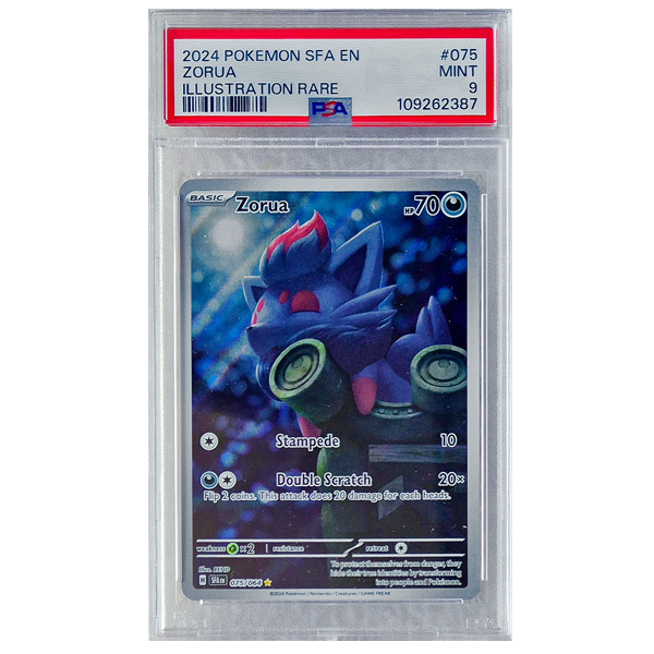POKÉMON TCG - Zorua Illustration Rare - 075/064 - PSA Graded 9