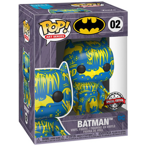 Batman Art Series - Batman (Blue & Yellow) US Exclusive Pop! Vinyl Figure with Pop! Stacks