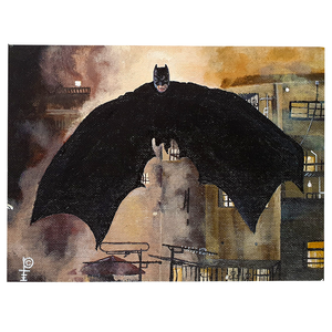 Artwork - Acyrlic Painting 8"x6" - 'Batman Landscape'