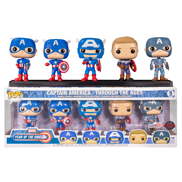 Marvel: Year Of The Shield - Captain America Through the Ages US Exclusive Pop! Vinyl Figure 5-Pack
