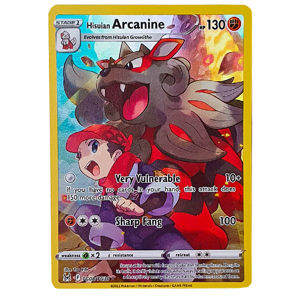 POKÉMON TCG - Hisuian Arcanine Holo Rare - TG08/TG30