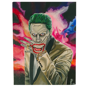 Artwork - Acyrlic Painting 9"x12" - 'Joker Smile'