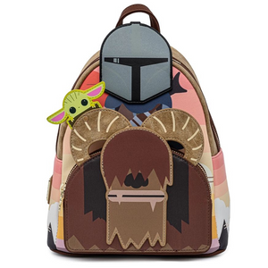 Star Wars The Mandalorian - Bantha Ride 10” Faux Leather Mini Backpack